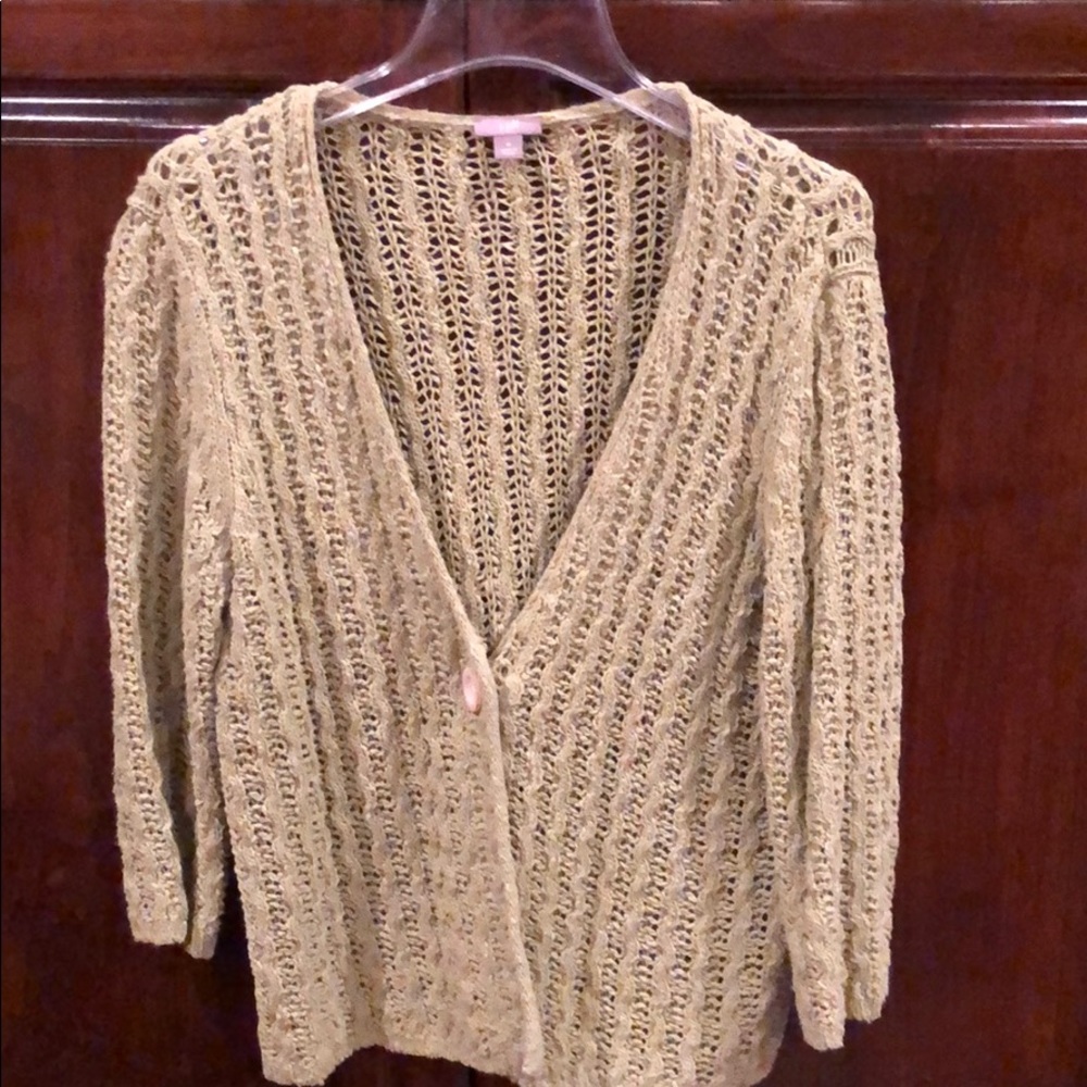 Lime j.jill cardigan/sweater